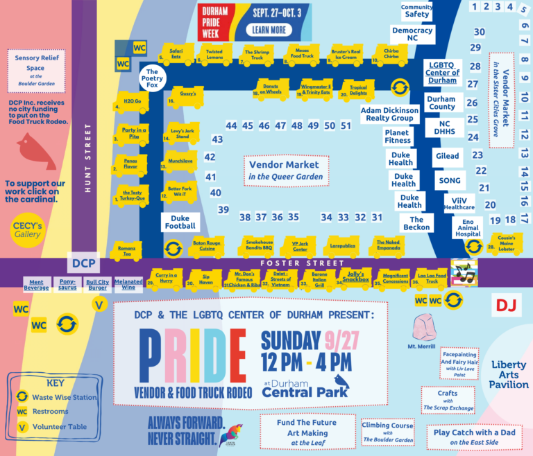 Pride Vendor & Food Truck Rodeo Map
